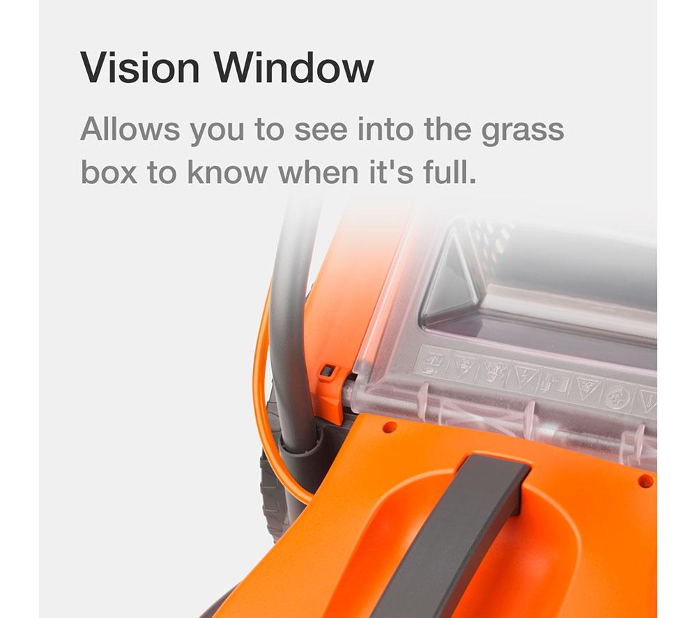 FLYMO SimpliMow 320V Lawn Mower - Orange & Black image number 4 of 10