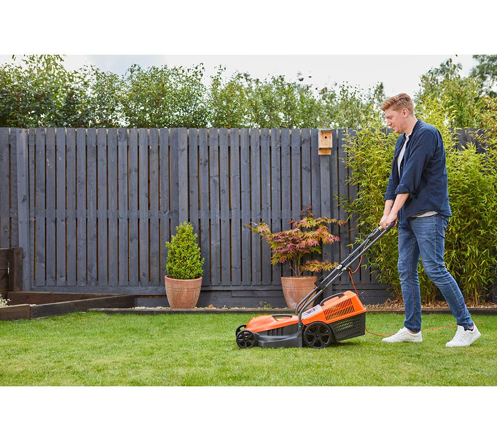 FLYMO SimpliMow 320V Lawn Mower - Orange & Black image number 6 of 10
