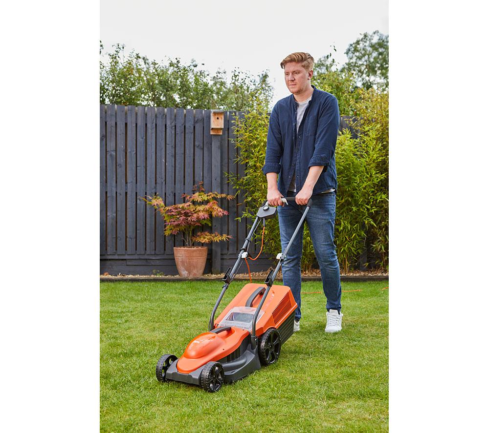 FLYMO SimpliMow 320V Lawn Mower - Orange & Black image number 7 of 10