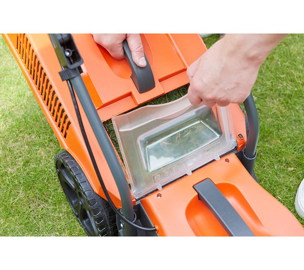 FLYMO SimpliMow 320V Lawn Mower - Orange & Black image number 8 of 10