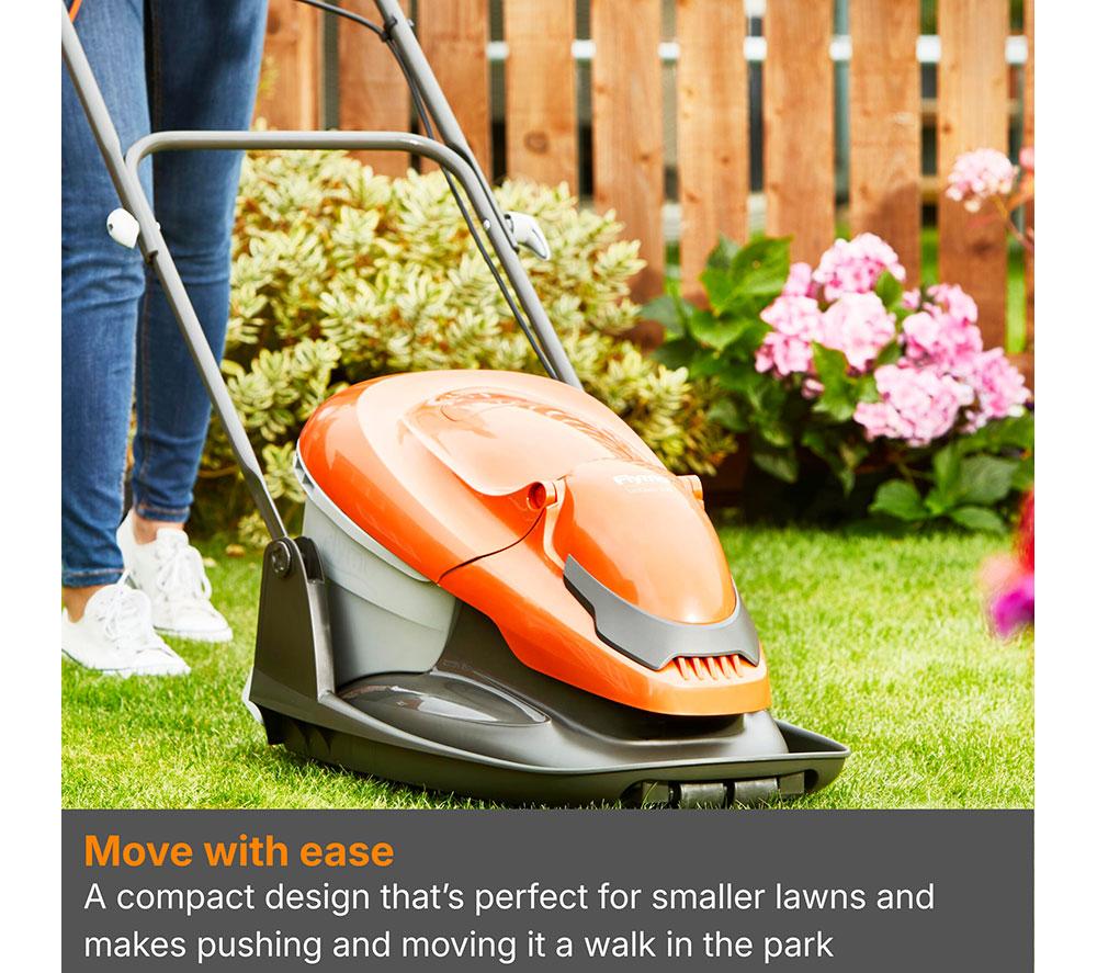 FLYMO EasiGlide 330 Corded Lawn Mower - Orange & Grey image number 2 of 14
