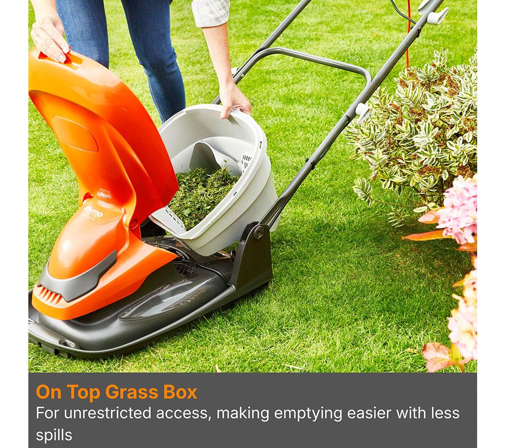 FLYMO EasiGlide 330 Corded Lawn Mower - Orange & Grey image number 3 of 14