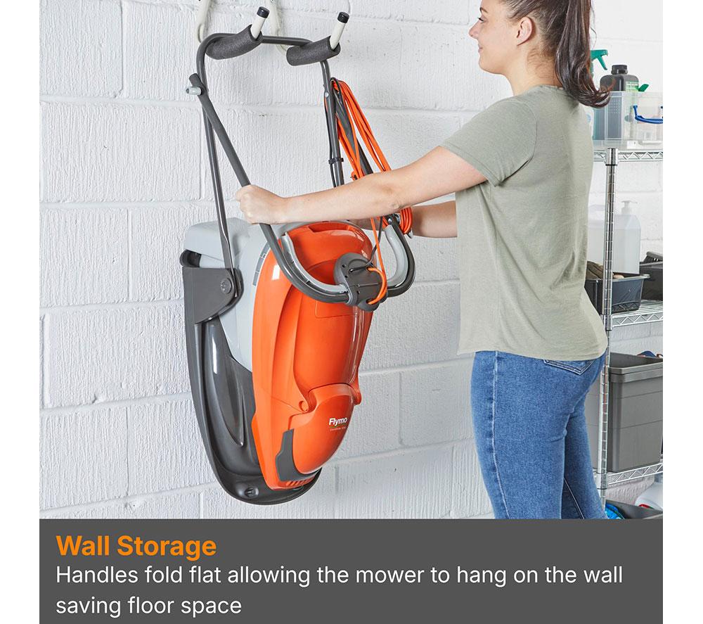 FLYMO EasiGlide 330 Corded Lawn Mower - Orange & Grey image number 5 of 14