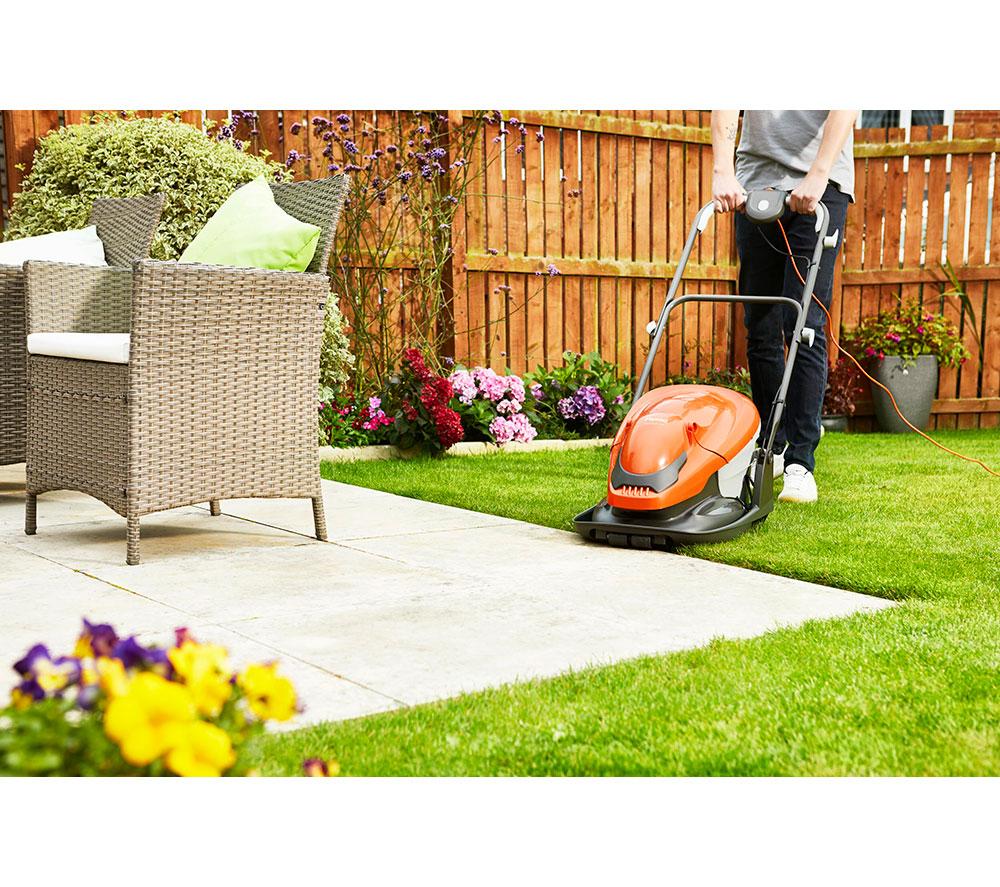 FLYMO EasiGlide 330 Corded Lawn Mower - Orange & Grey image number 6 of 14