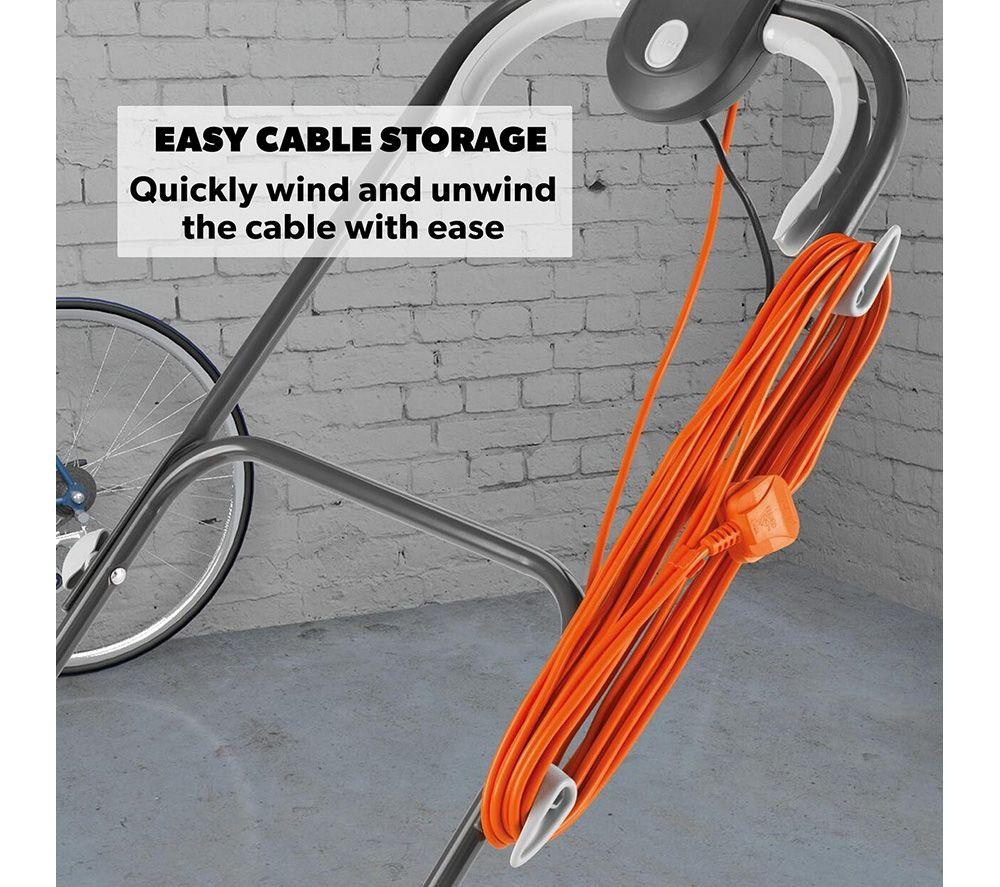 FLYMO EasiGlide 330 Corded Lawn Mower - Orange & Grey image number 10 of 14