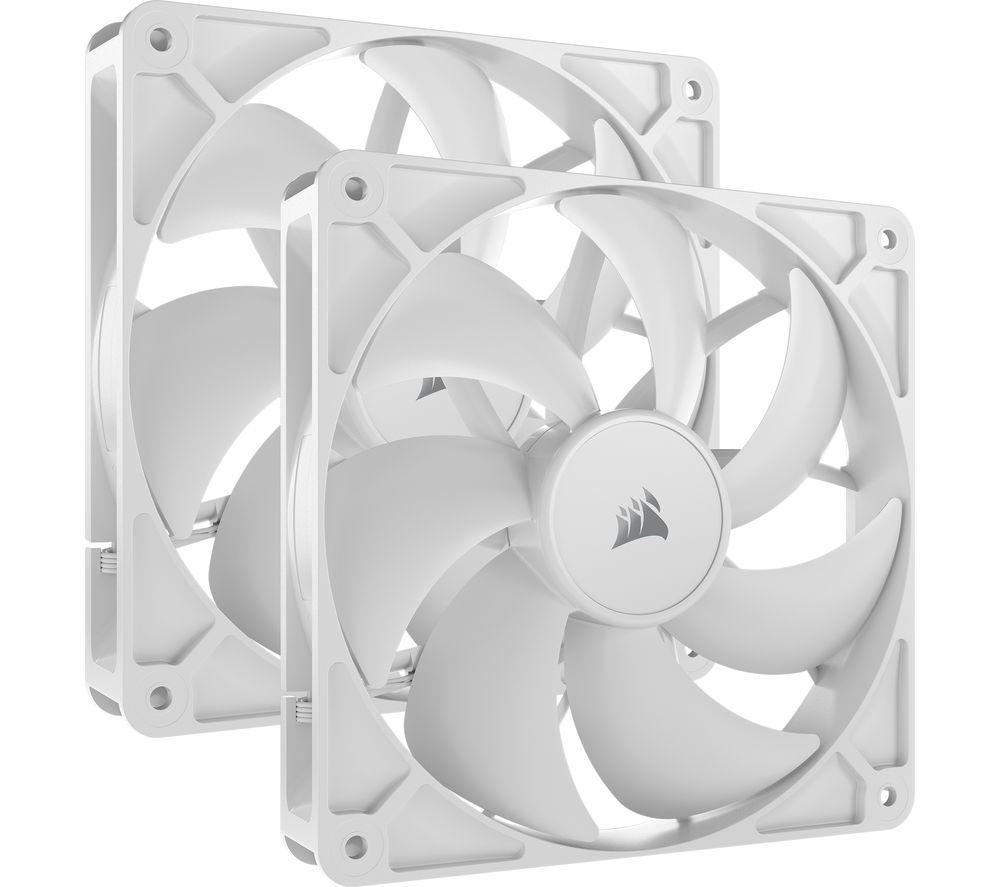 CORSAIR RS140 PWM 140 mm Case Fan - Dual Pack, White