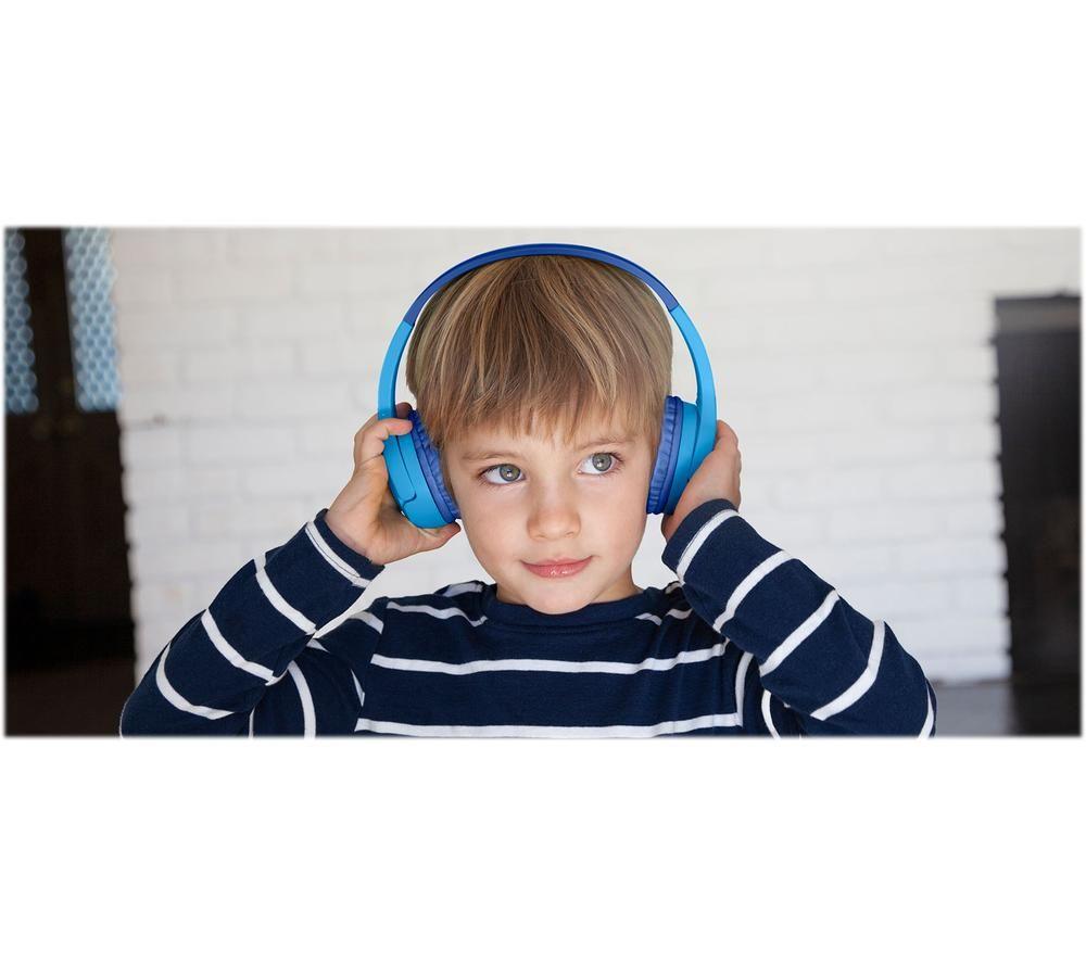 BELKIN SoundForm Mini AUD002BTBLV3 Wireless Bluetooth Kids Headphones - Blue image number 11 of 11