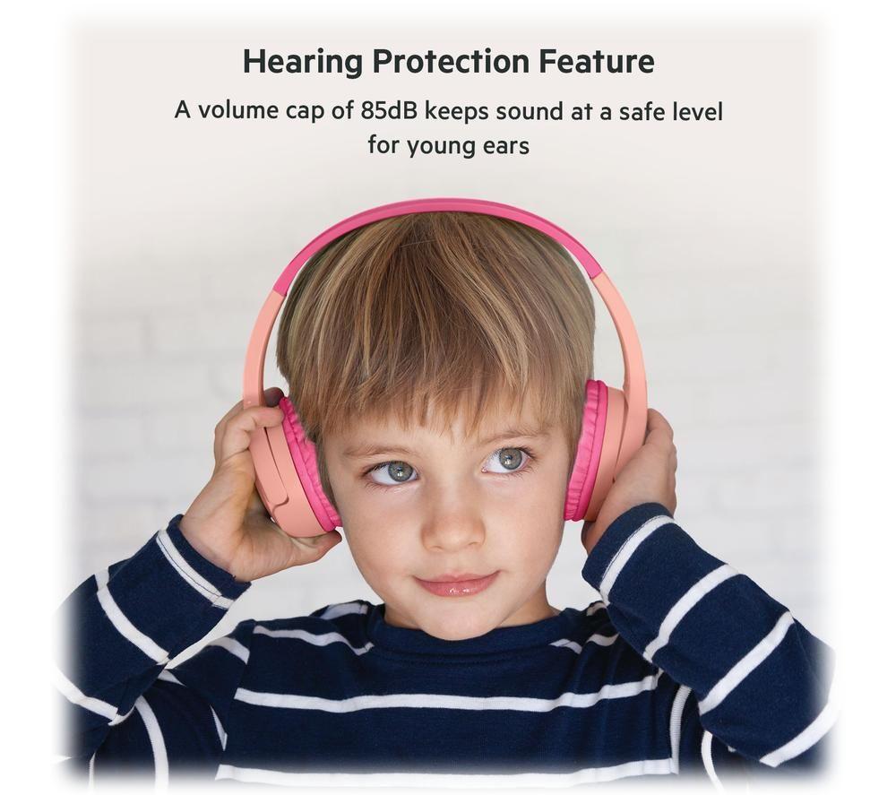 BELKIN SoundForm Mini AUD002BTPKV3 Wireless Bluetooth Kids Headphones - Pink image number 12 of 14
