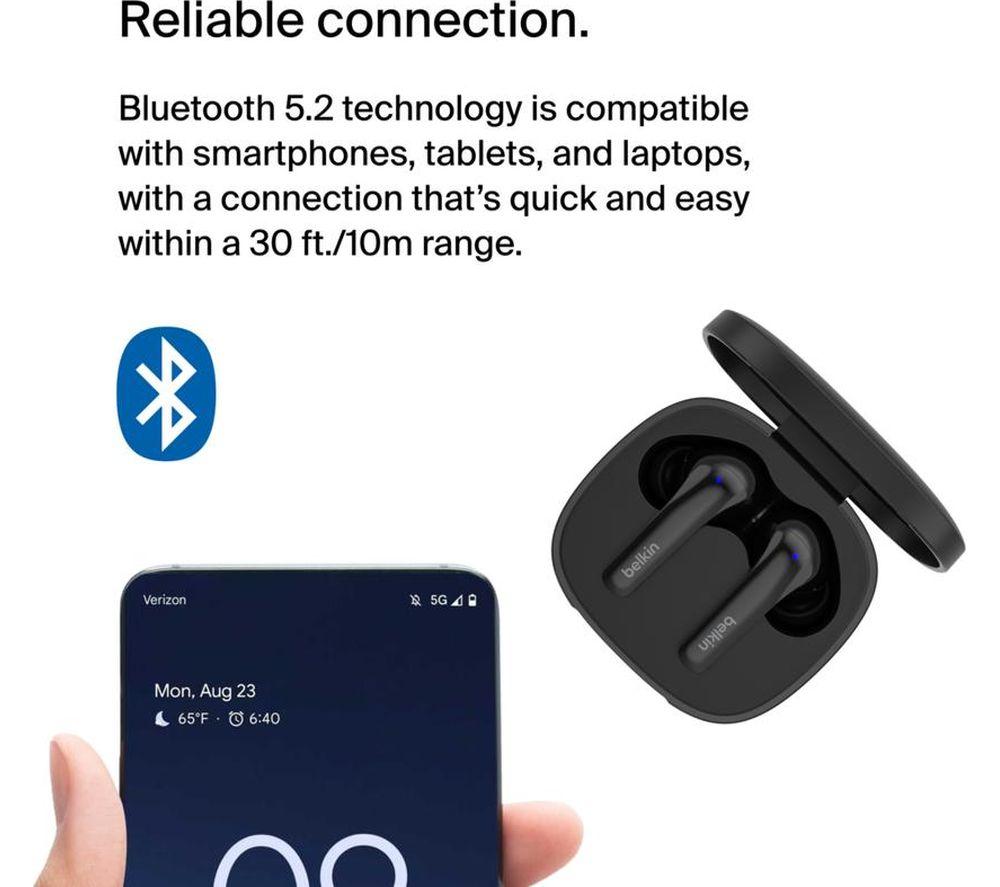 BELKIN SoundForm Motion Wireless Bluetooth Earbuds - Black image number 11 of 15