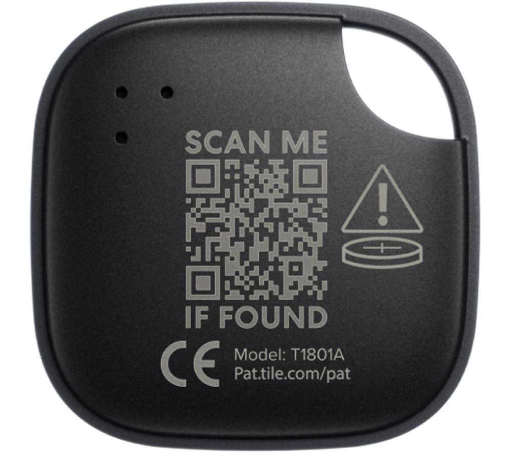 TILE Mate (2024) Bluetooth Tracker - Black, Pack of 4 image number 3 of 4