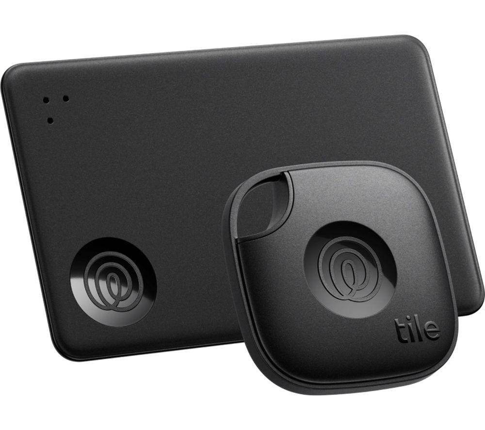 Tile Starter (2024) Mate & Slim Bluetooth Tracker Bundle - Black, Black