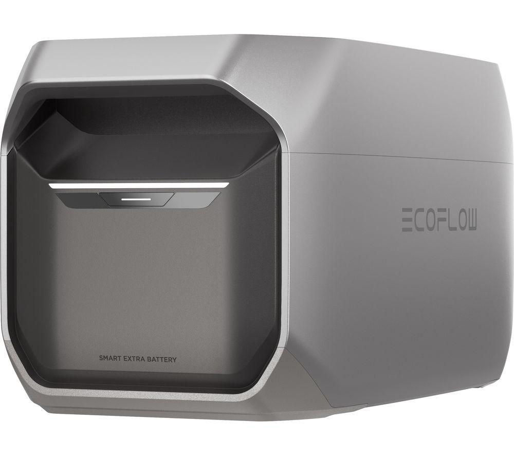 Ecoflow Smart Extra Battery For Delta 3 Series Portable Power Stations, Silver/Grey,Black