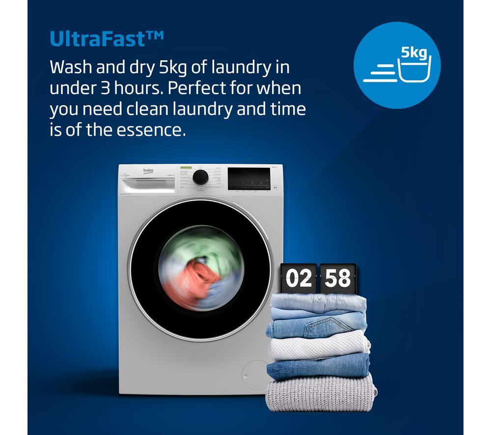 BEKO Pro BM3DT68342W 8 kg Washer Dryer - White image number 10 of 10