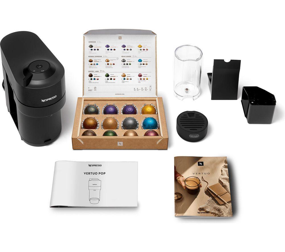 NESPRESSO by De'Longhi Vertuo Pop ENV90.B Coffee Machine - Black image number 8 of 9