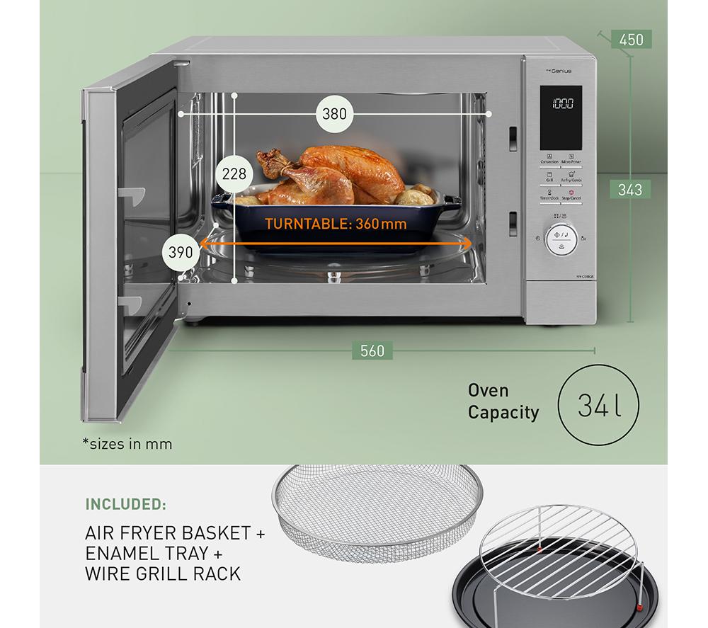 PANASONIC 4-in-1 Air Fry NN-CD88QSBPQ Combination Microwave - Stainless Steel image number 5 of 8