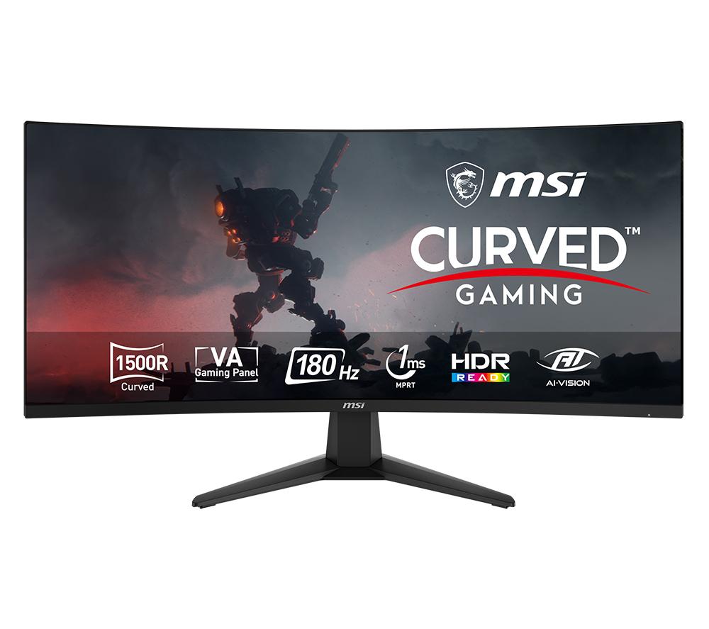 MSI MAG 346CQ Ultra Wide Quad HD 34” Curved VA Gaming Monitor - Black