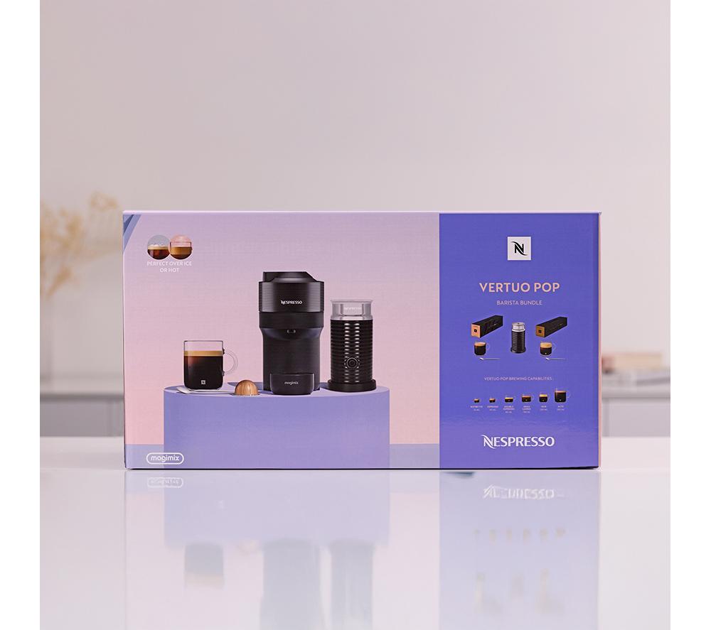 NESPRESSO by De'Longhi Vertuo Pop Barista Bundle ENV90.BAE Coffee Machine - Black image number 7 of 8