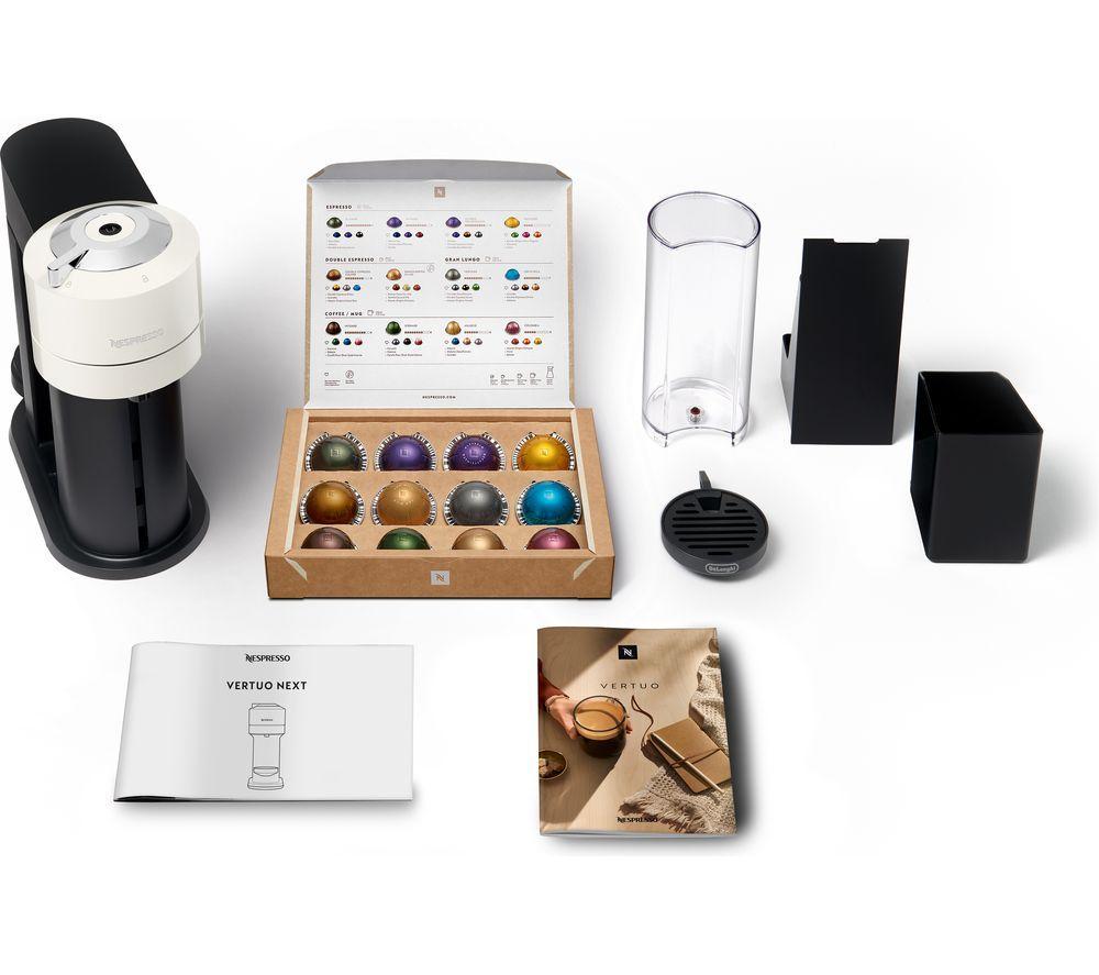 NESPRESSO by De'Longhi Vertuo Next ENV120.W Coffee Machine - Black & White image number 5 of 5