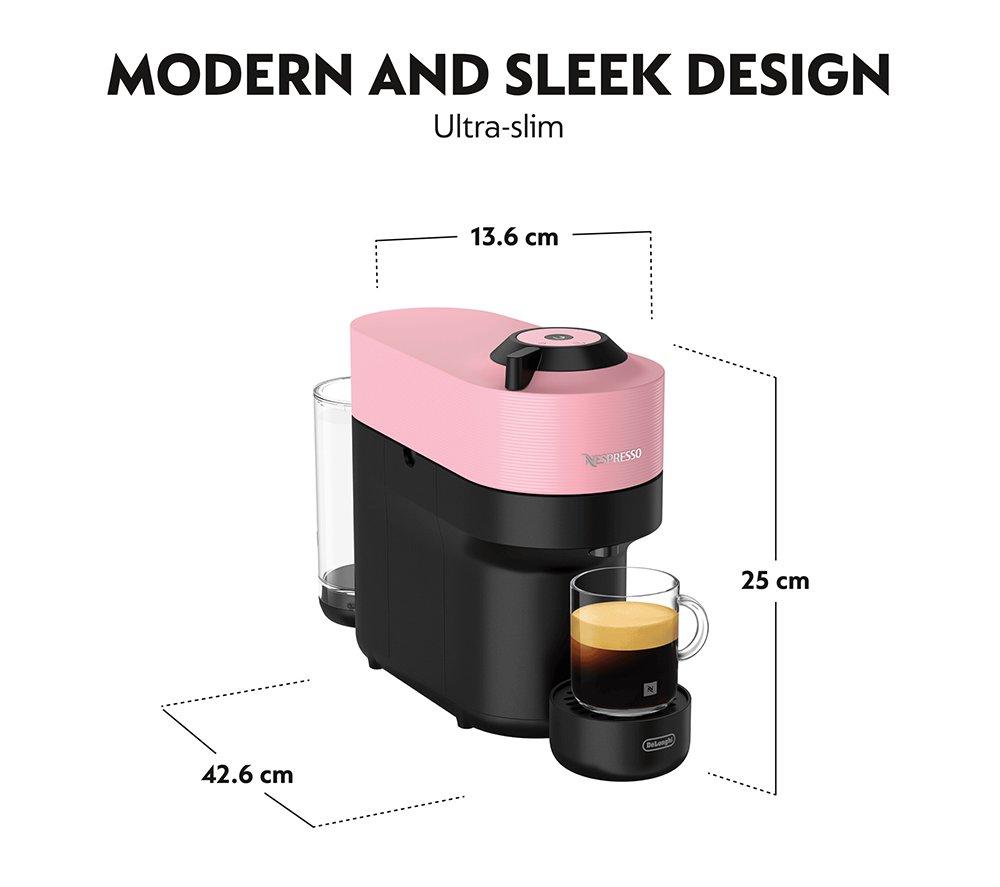 NESPRESSO by De'Longhi Vertuo Pop ENV90.P Coffee Machine - Black & Pink image number 5 of 10