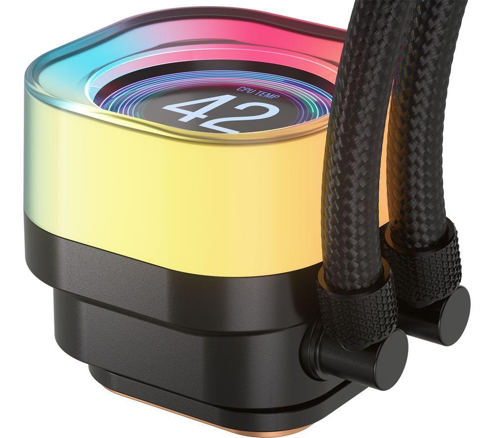 CORSAIR iCUE LINK TITAN 240 RX LCD RGB Liquid 240 mm CPU Cooler - RGB LED, Black image number 3 of 5