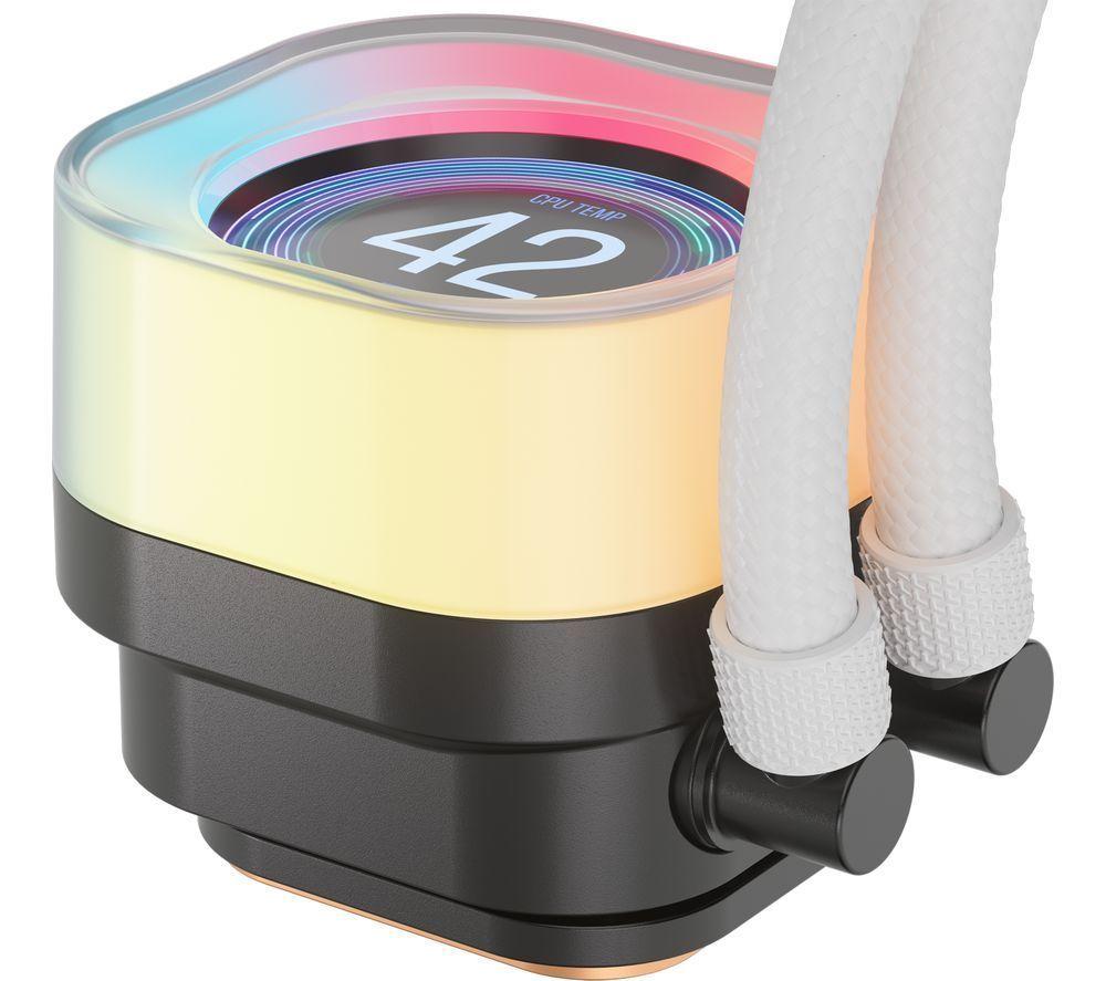 CORSAIR iCUE LINK TITAN 240 RX LCD RGB 240 mm Liquid CPU Cooler - RGB LED, White image number 3 of 7