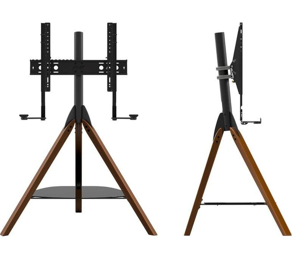 AVF Hoxton FSLK1001HOXDWB 927 mm Tripod TV Stand with Bracket for up to 70" TVs - Dark wood image number 7 of 8