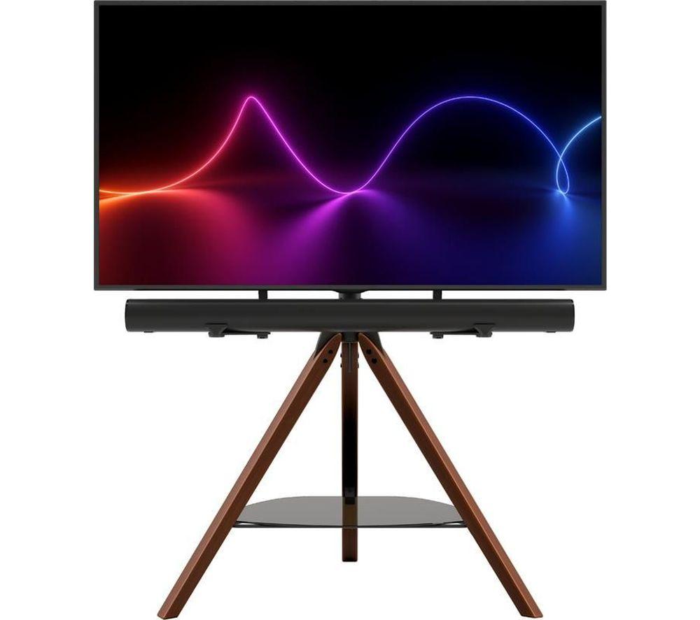 AVF Hoxton FSLK1001HOXDWB 927 mm Tripod TV Stand with Bracket for up to 70" TVs - Dark wood image number 8 of 8