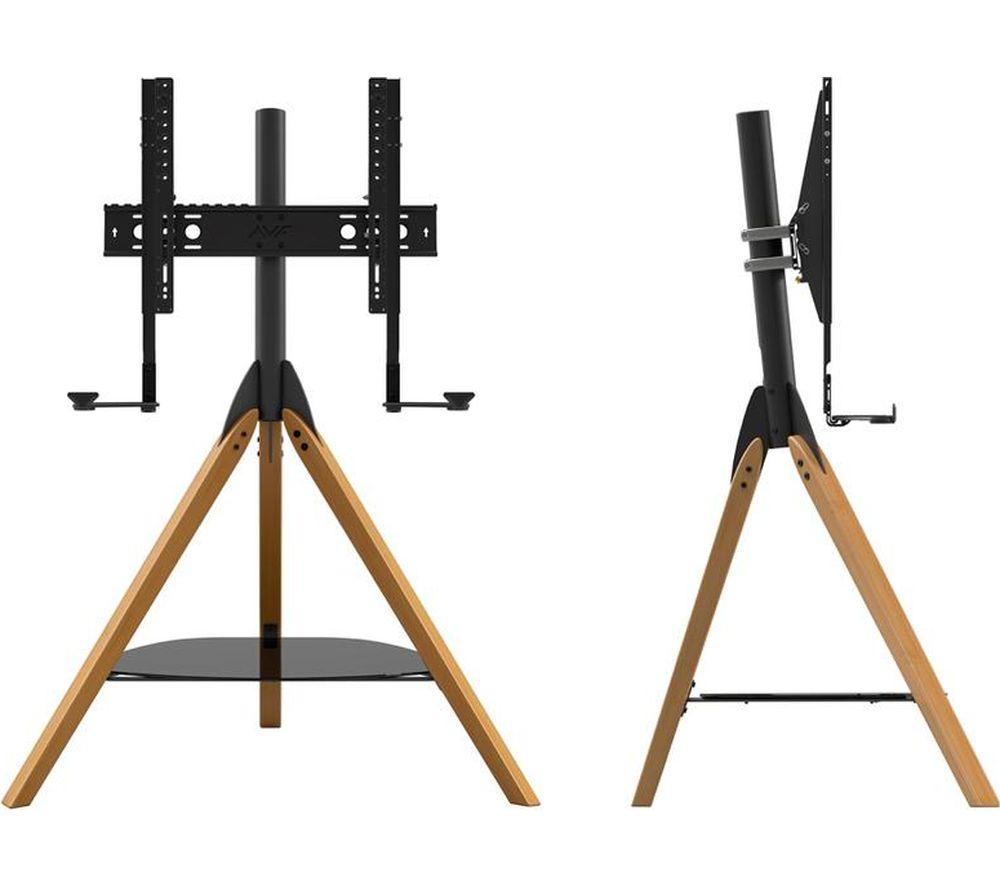 AVF Hoxton FSLK1001HOXLWB 927 mm Tripod TV Stand with Bracket for up to 70" TVs - Light Wood image number 2 of 8
