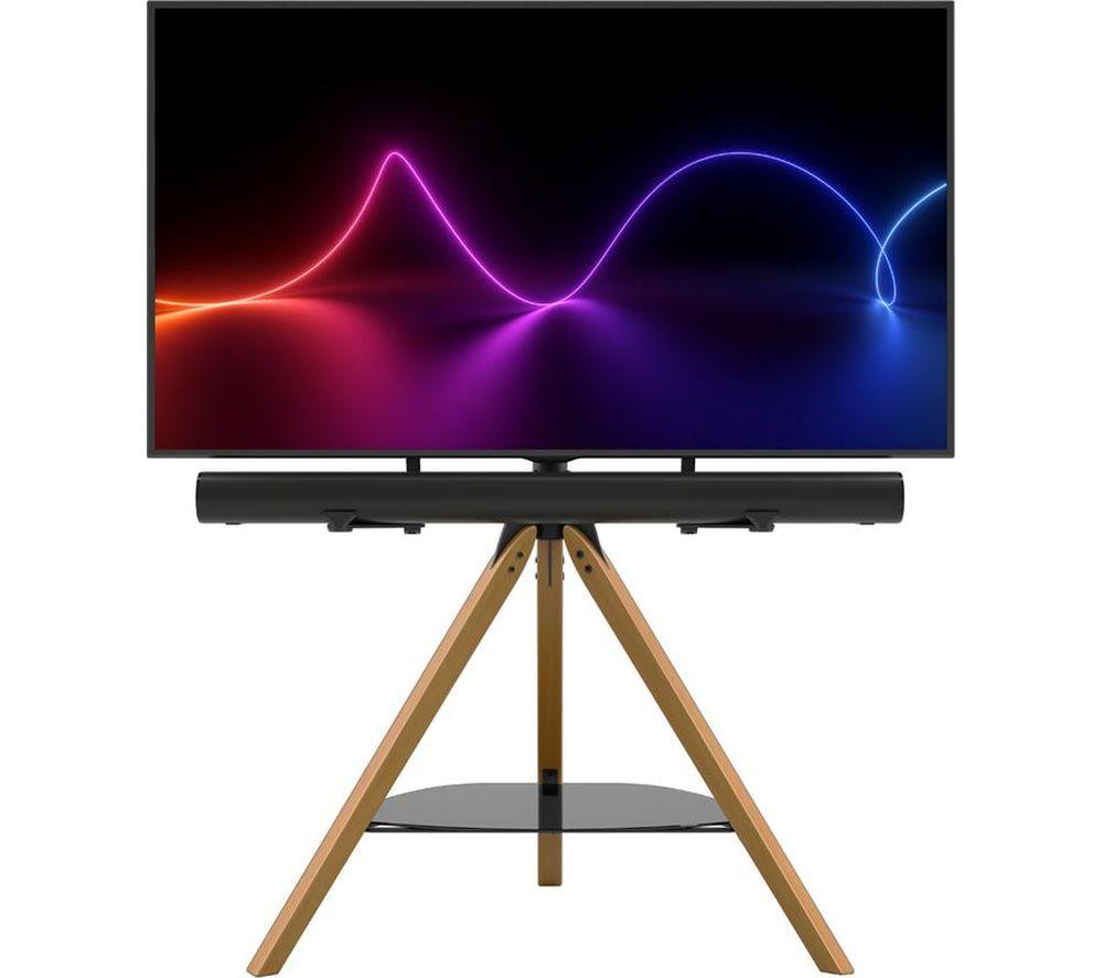 AVF Hoxton FSLK1001HOXLWB 927 mm Tripod TV Stand with Bracket for up to 70" TVs - Light Wood image number 7 of 8
