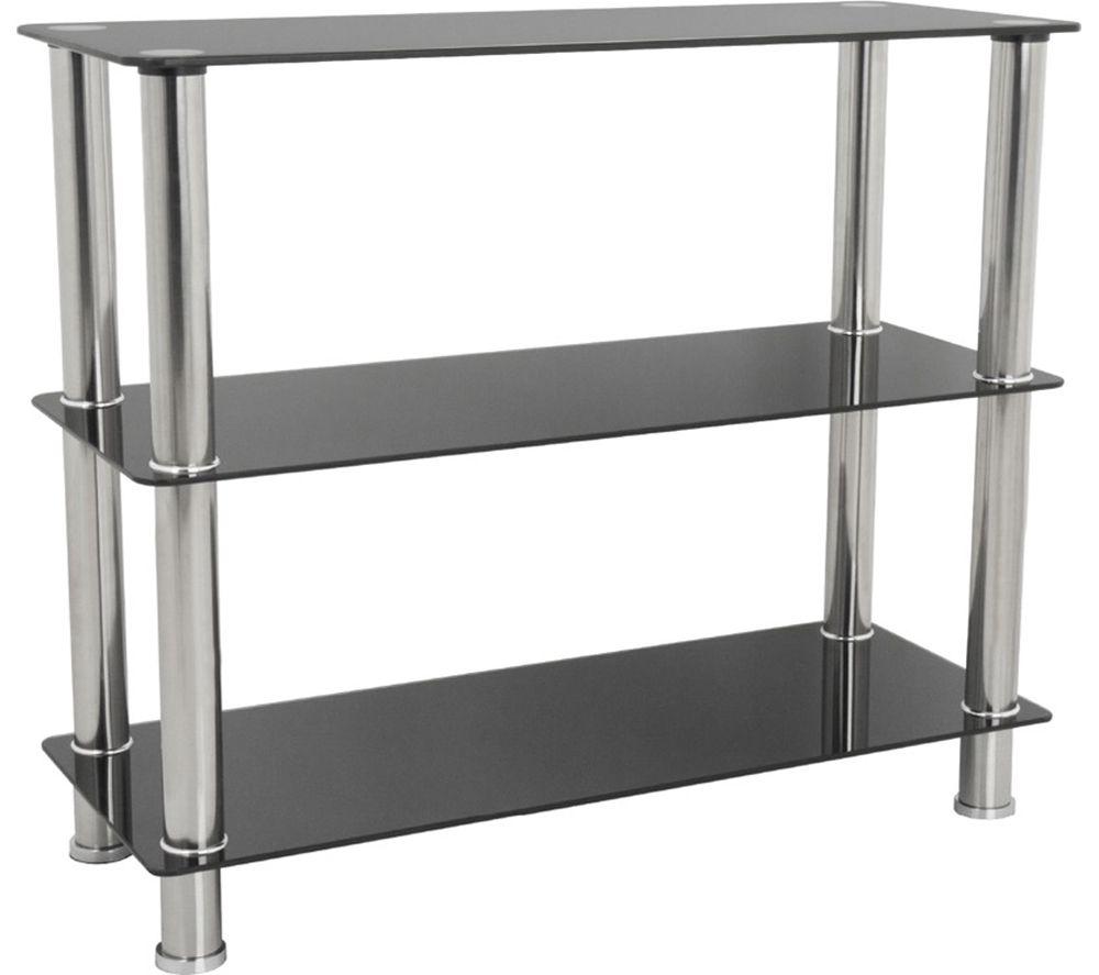 Avf S13 3-Tier Wide Shelving Unit - Black & Chrome
