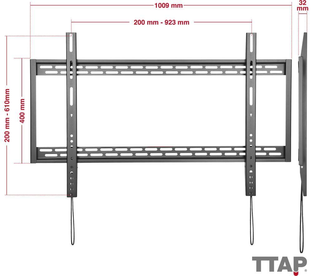 TTAP Heavy Duty TTD906FHD Fixed 60 - 100" TV Bracket image number 3 of 8