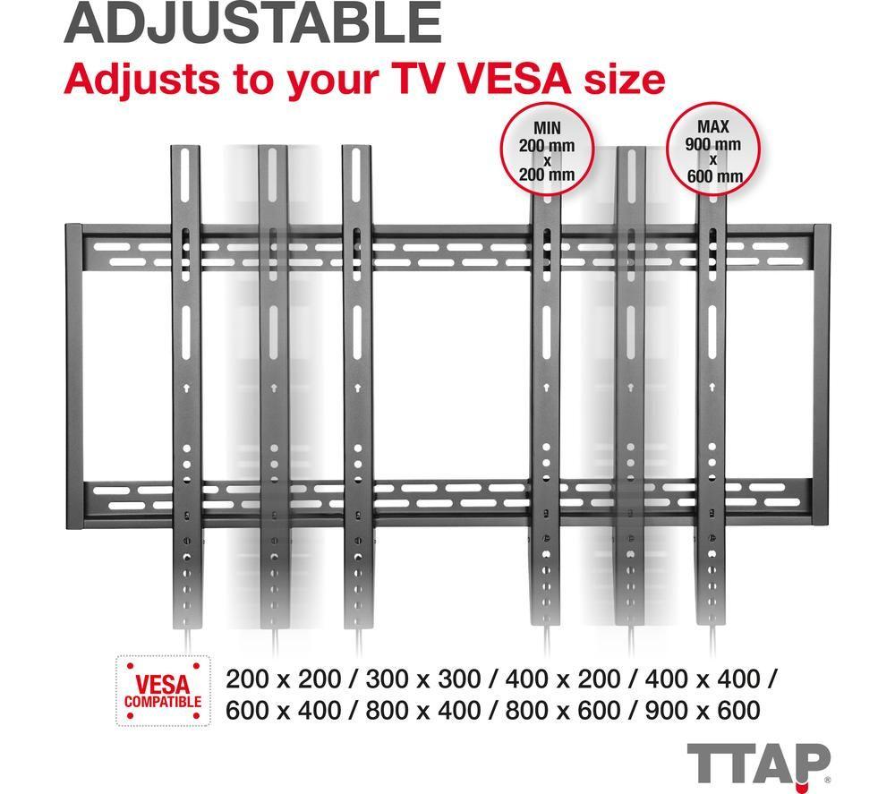 TTAP Heavy Duty TTD906FHD Fixed 60 - 100" TV Bracket image number 5 of 8