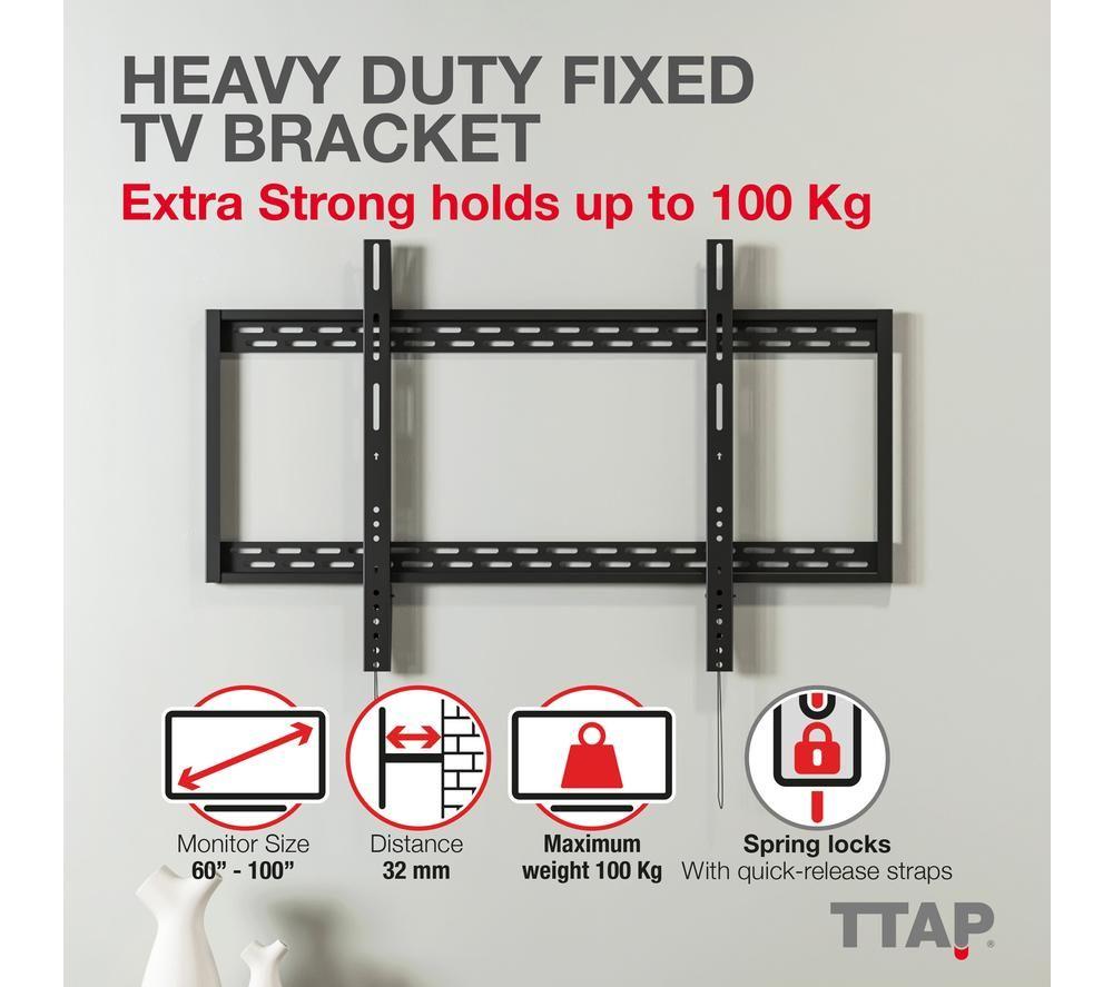 TTAP Heavy Duty TTD906FHD Fixed 60 - 100" TV Bracket image number 6 of 8