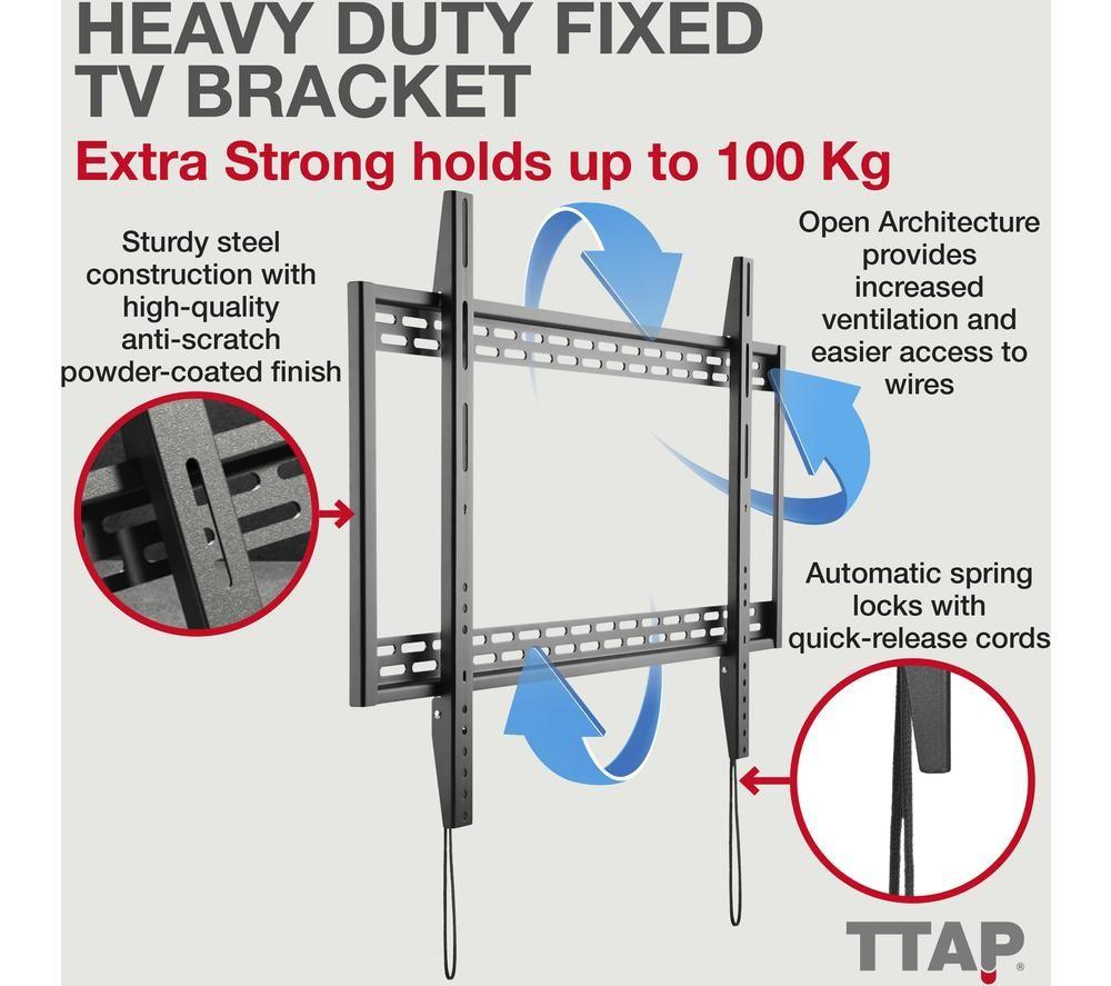 TTAP Heavy Duty TTD906FHD Fixed 60 - 100" TV Bracket image number 7 of 8