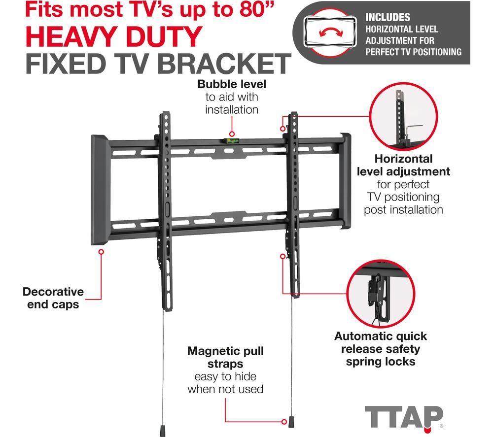 TTAP TTD604FLA Fixed 37 - 80" TV Bracket image number 5 of 7