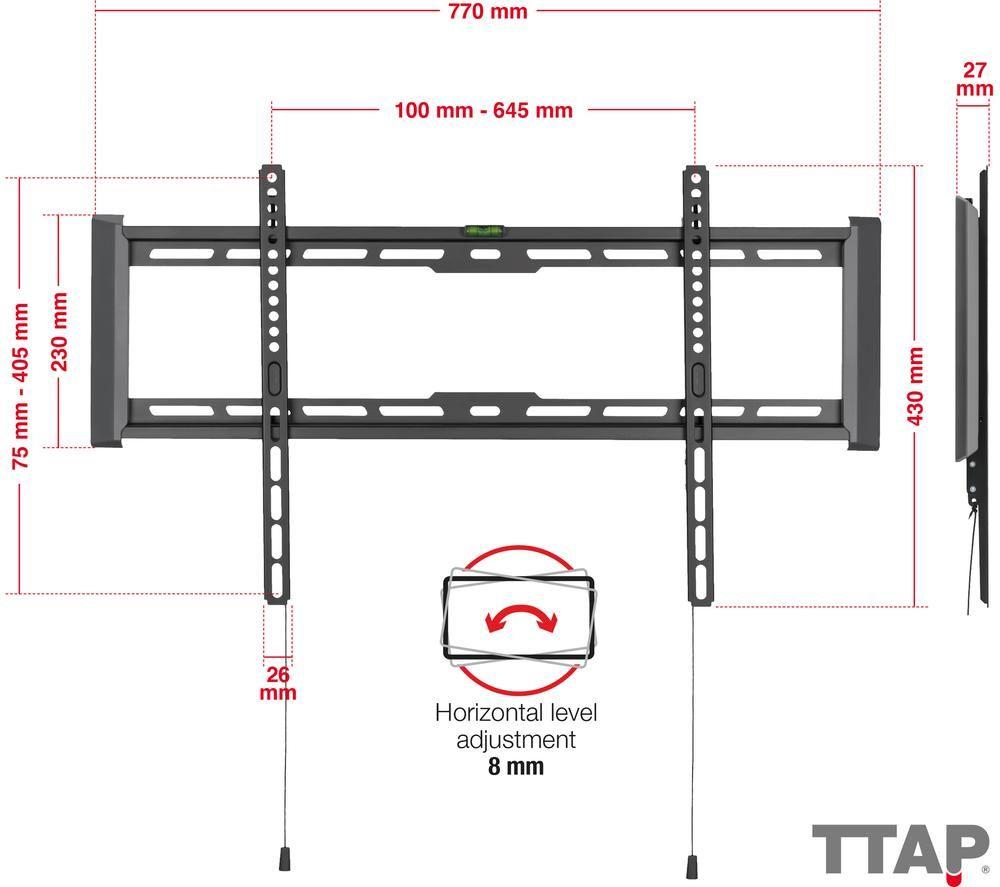 TTAP TTD604FLA Fixed 37 - 80" TV Bracket image number 6 of 7