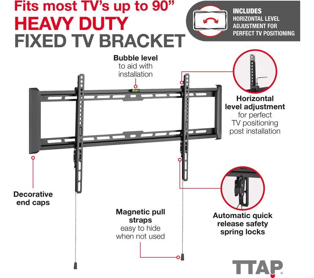 TTAP TTD804FLA Fixed 43 - 90" TV Bracket image number 4 of 7
