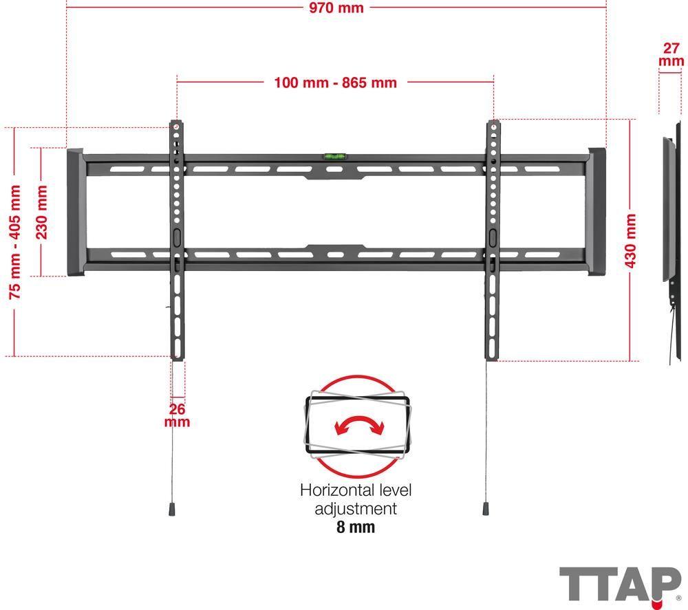 TTAP TTD804FLA Fixed 43 - 90" TV Bracket image number 6 of 7