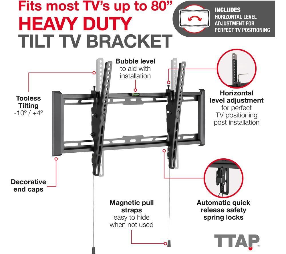 TTAP TTD604TLA Tilt 37 - 80" TV Bracket image number 6 of 8