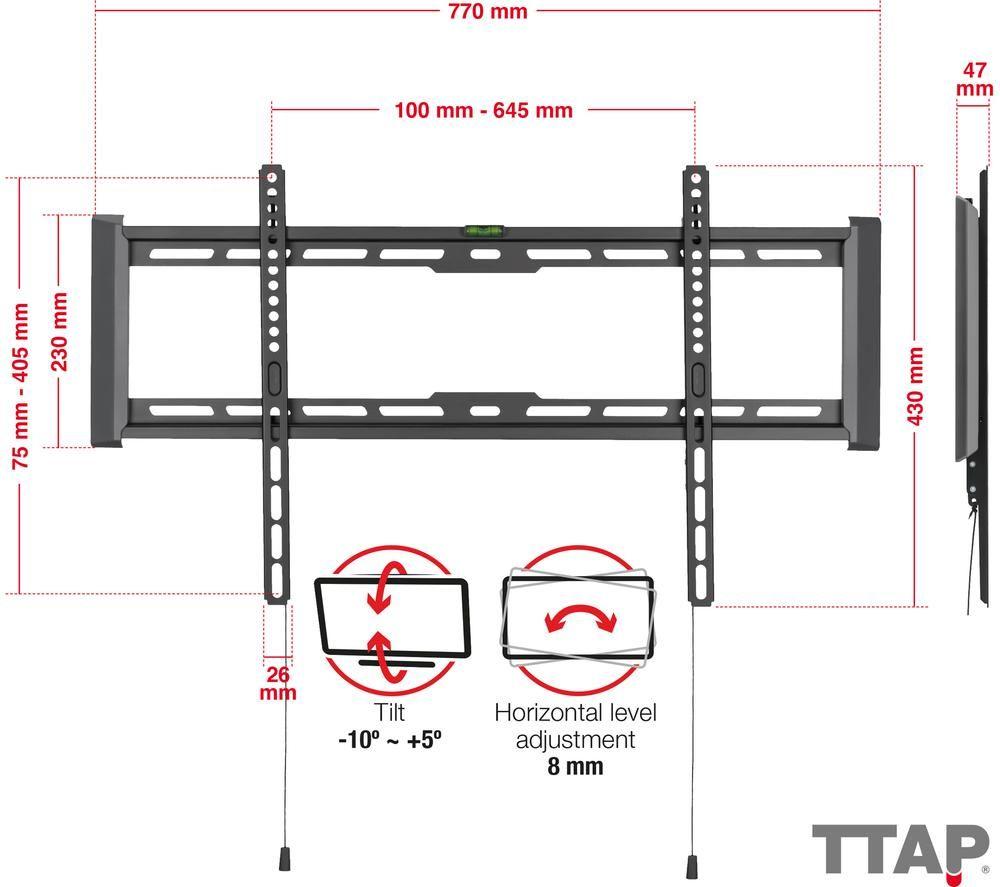 TTAP TTD604TLA Tilt 37 - 80" TV Bracket image number 7 of 8