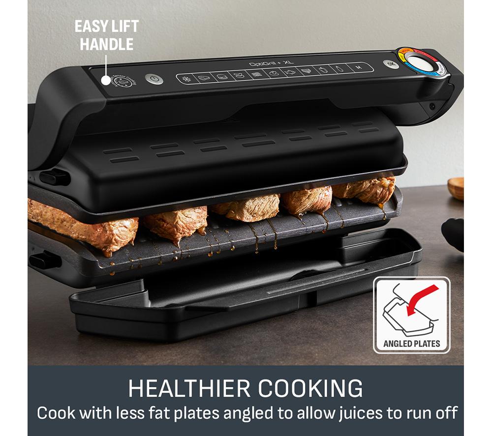 TEFAL OptiGrill+ XL GC7278G1 Health Grill - Black image number 7 of 10