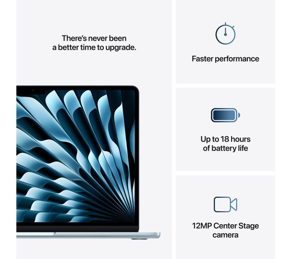APPLE MacBook Air 13.6" (2025) - M4, 512 GB SSD, Sky Blue image number 10 of 11