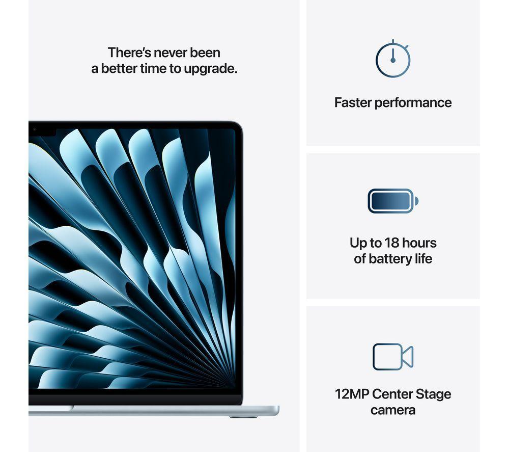 APPLE MacBook Air 15" (2025) - M4, 512 GB SSD, Sky Blue image number 10 of 11