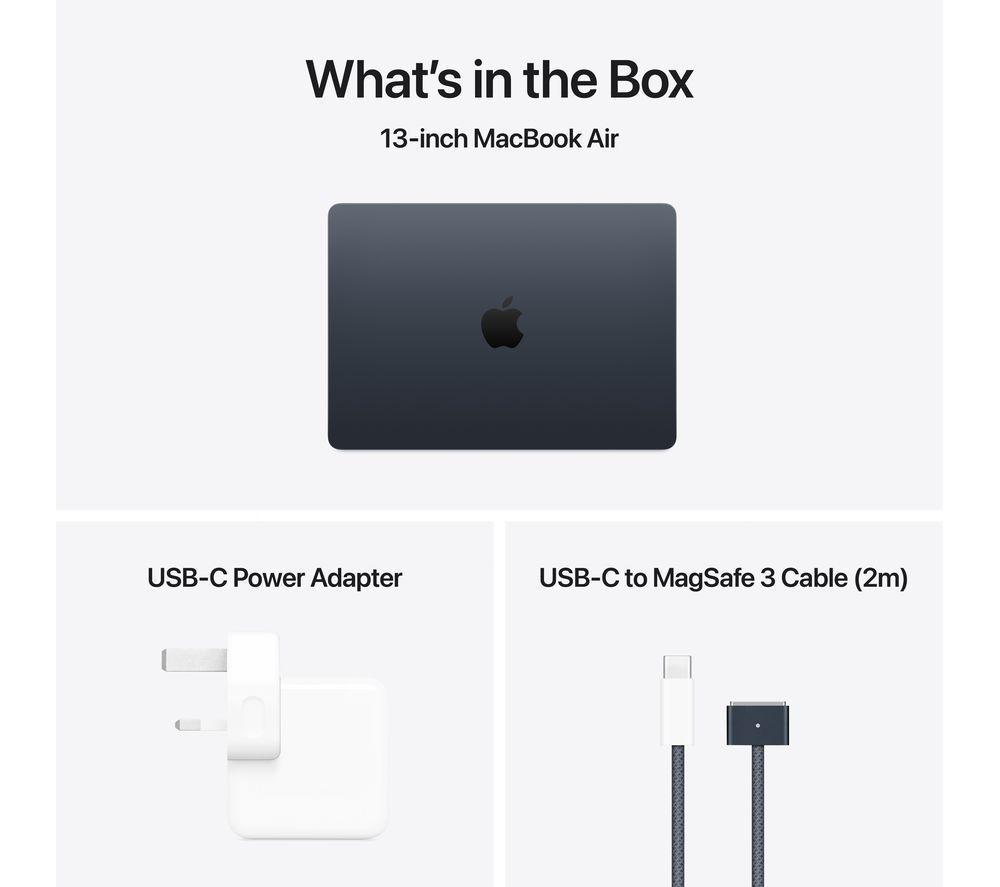 APPLE MacBook Air 13.6" (2025) - M4, 512 GB SSD, RAM 16 GB, Midnight image number 11 of 11