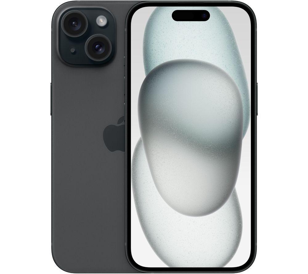 APPLE iPhone 15 (128 GB), Folio Case & 20 W USB Type-C Power Adapter Bundle - Black image number 2 of 14