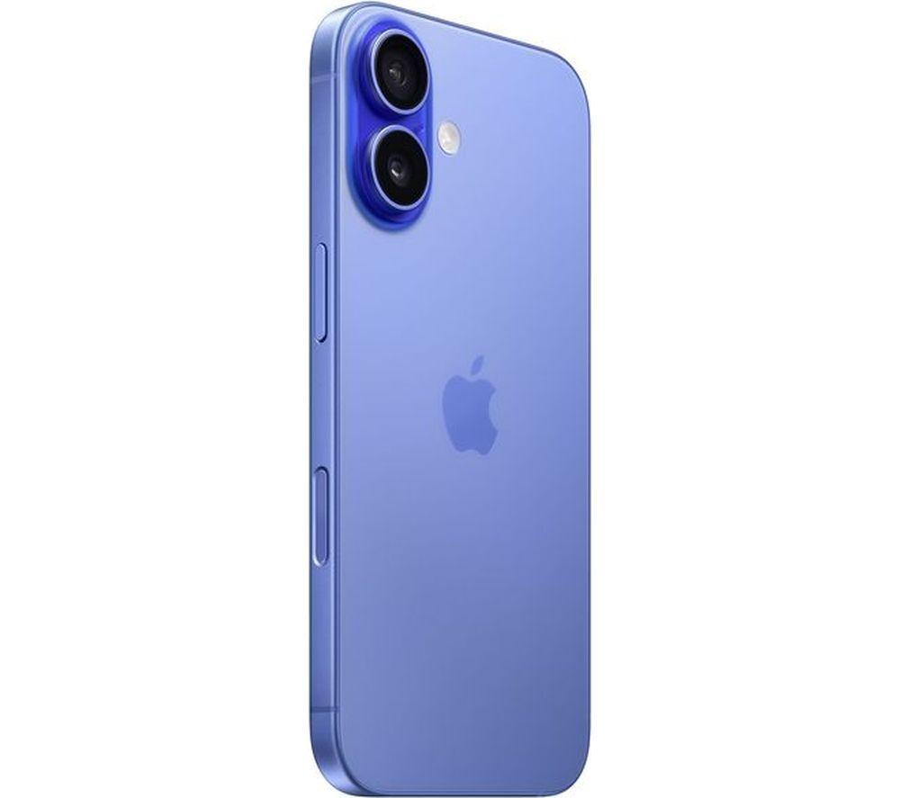 APPLE iPhone 16 (128 GB, Ultramarine), 20 W USB Type-C Power Adapter & Clear Case Bundle image number 2 of 12