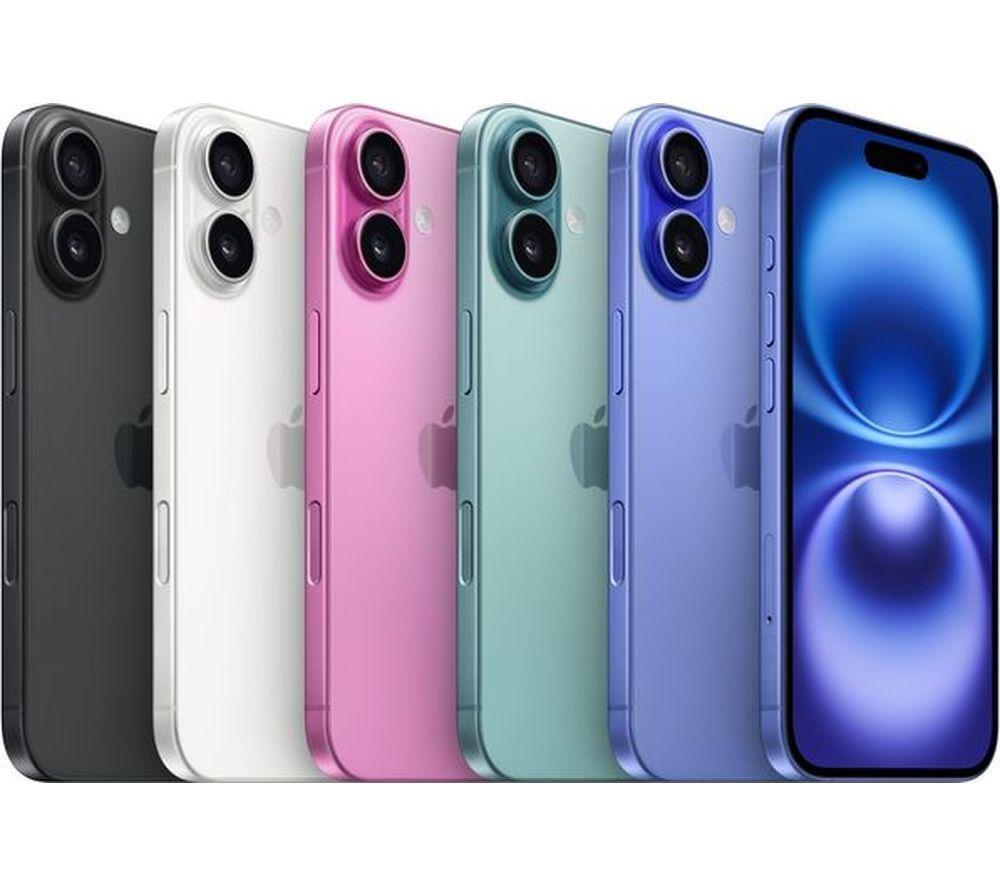 APPLE iPhone 16 (128 GB, Ultramarine), 20 W USB Type-C Power Adapter & Clear Case Bundle image number 6 of 12