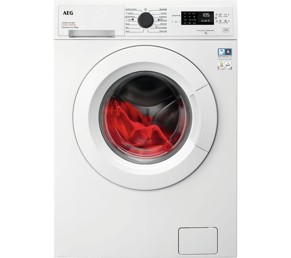 AEG 6000 Series LWX60846B 8 kg Washer Dryer – White, White
