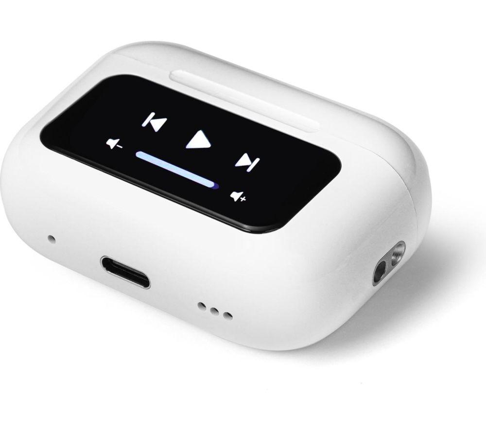 GOJI GTSTWSW25 Wireless Bluetooth Noise-Cancelling Earbuds - White image number 2 of 5