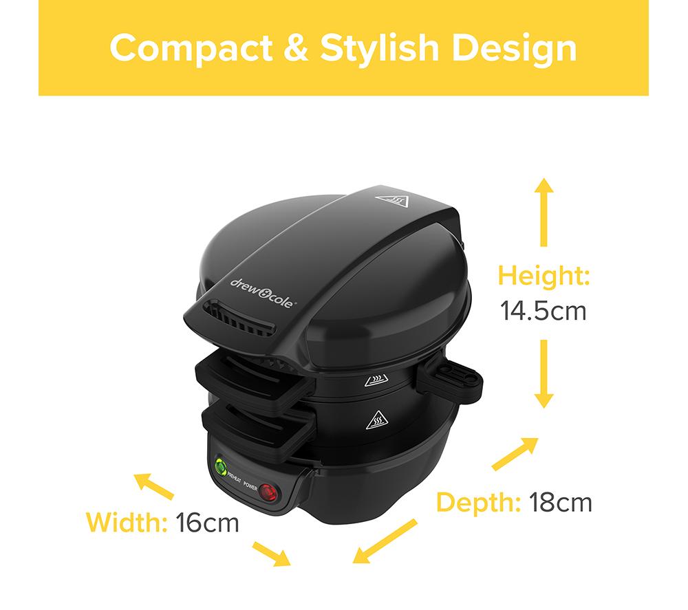 DREW&COLE Breakfast Sandwich Maker - Black image number 10 of 15